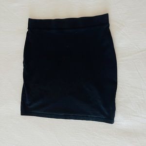 Black mini skirt